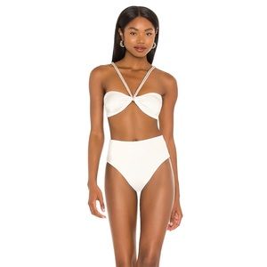 XS Revolve Baobab Ancla Top in Ivory- Bathing suit top only